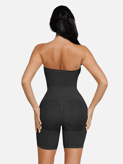 Seamless Strapless Bodysuit with Removable Straps