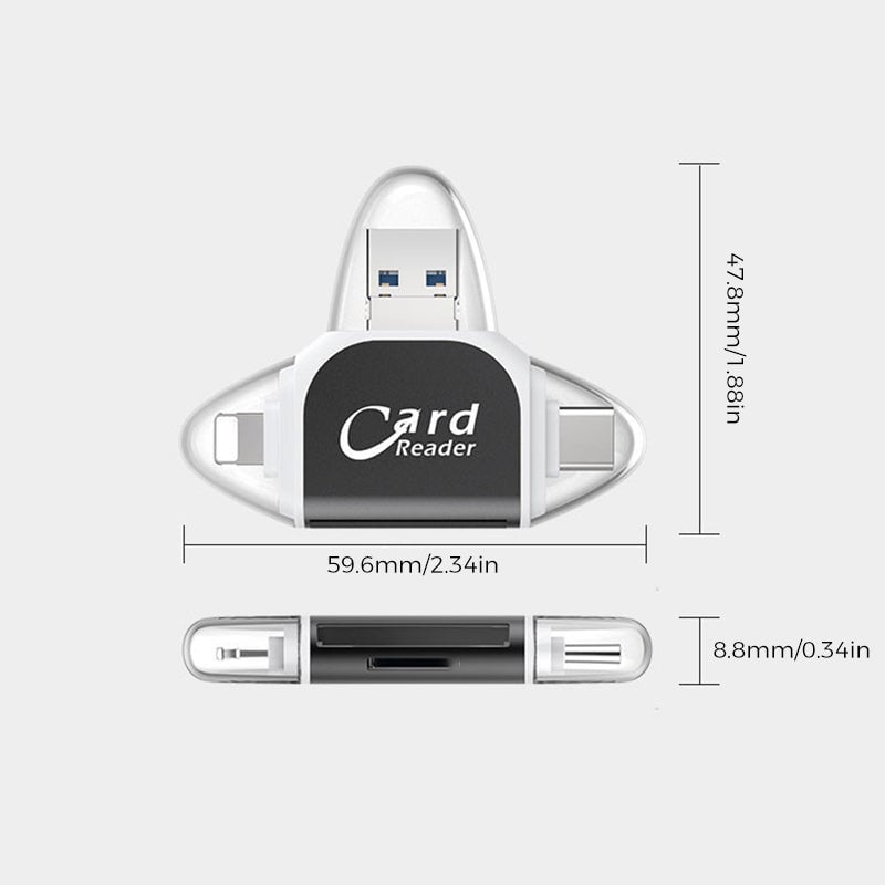 Multi-Port 4in1 Universal SD/ TF Card Reader