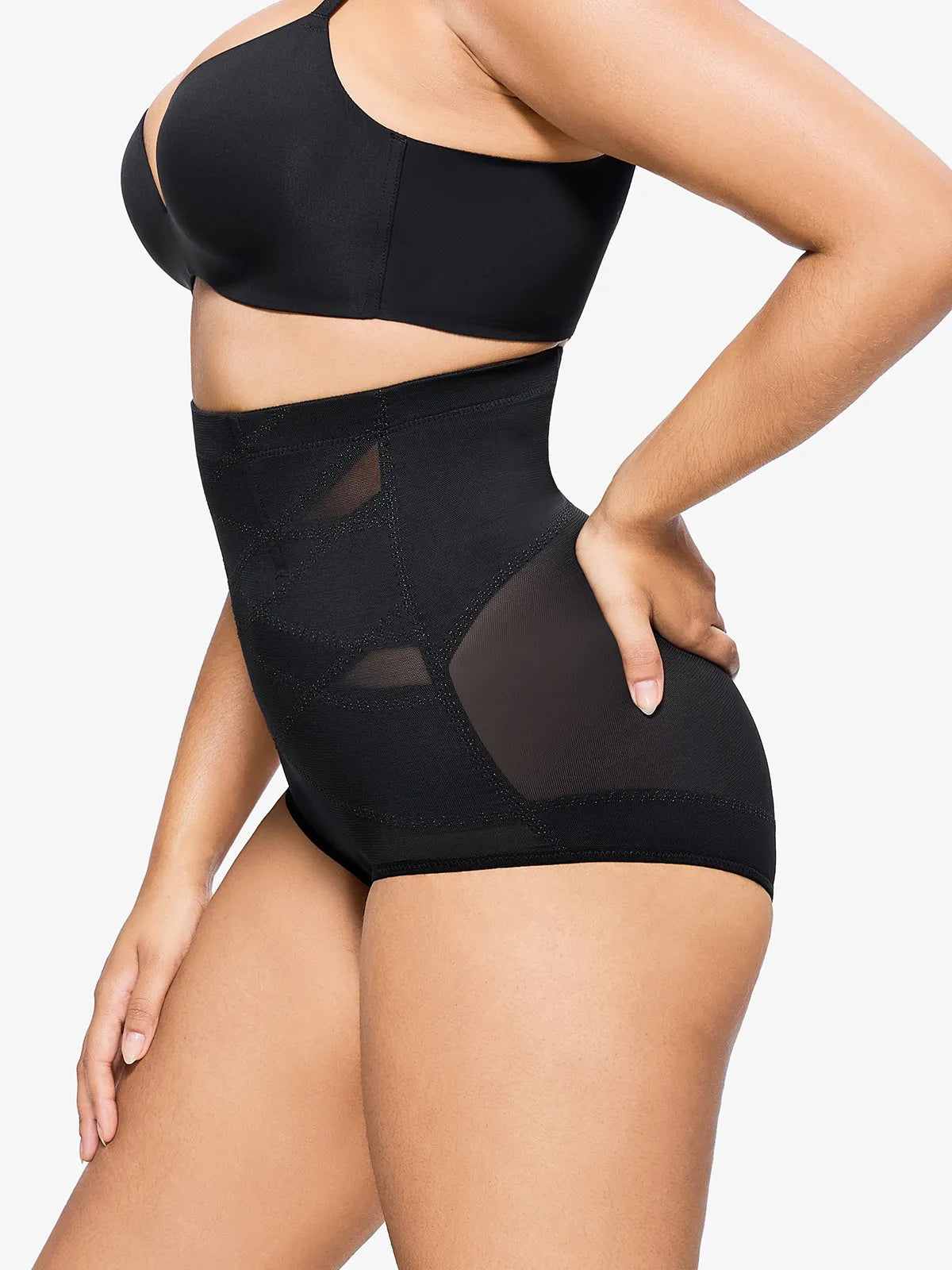 (Buy 2 Free Shipping)⚡Anti-Roll Steel Boned Women Hi-Waist Double Tummy Control Panty