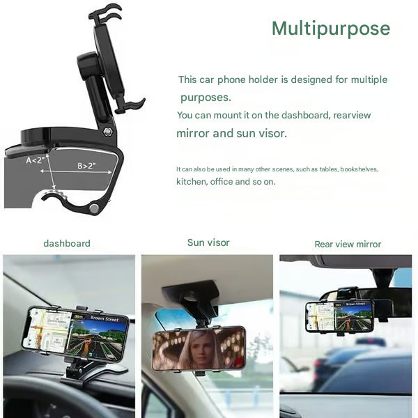 π2025 New Arrival-360 Degree Rotating Car Dashboard Phone Holder