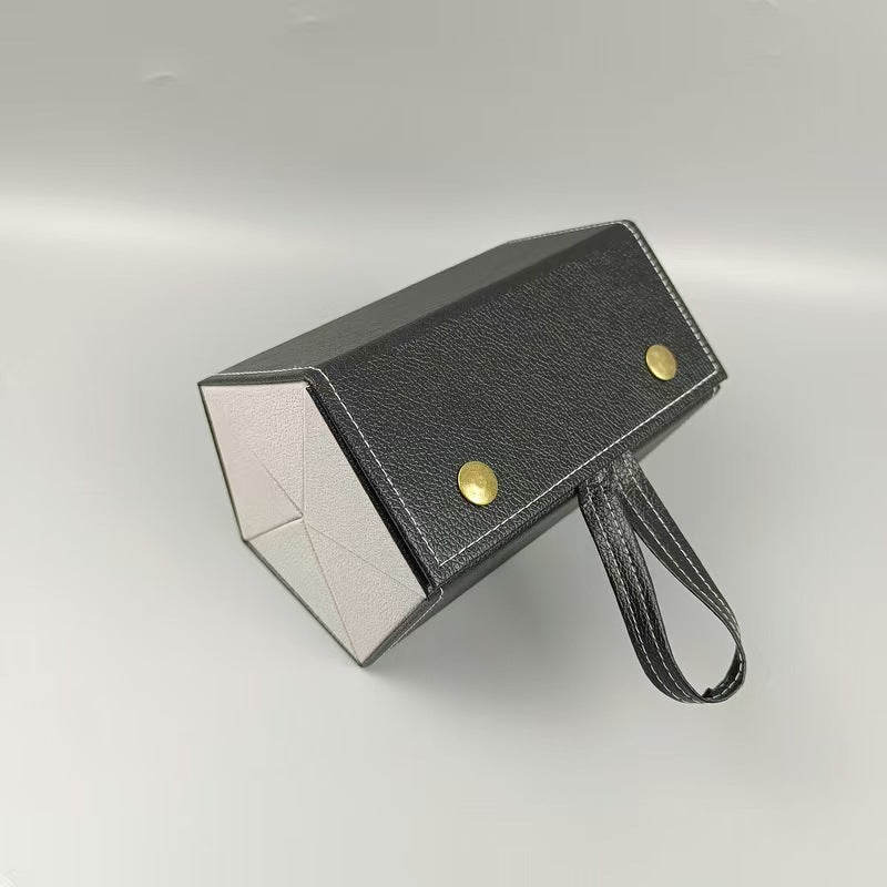 Multiple Glasses Leather Storage Case