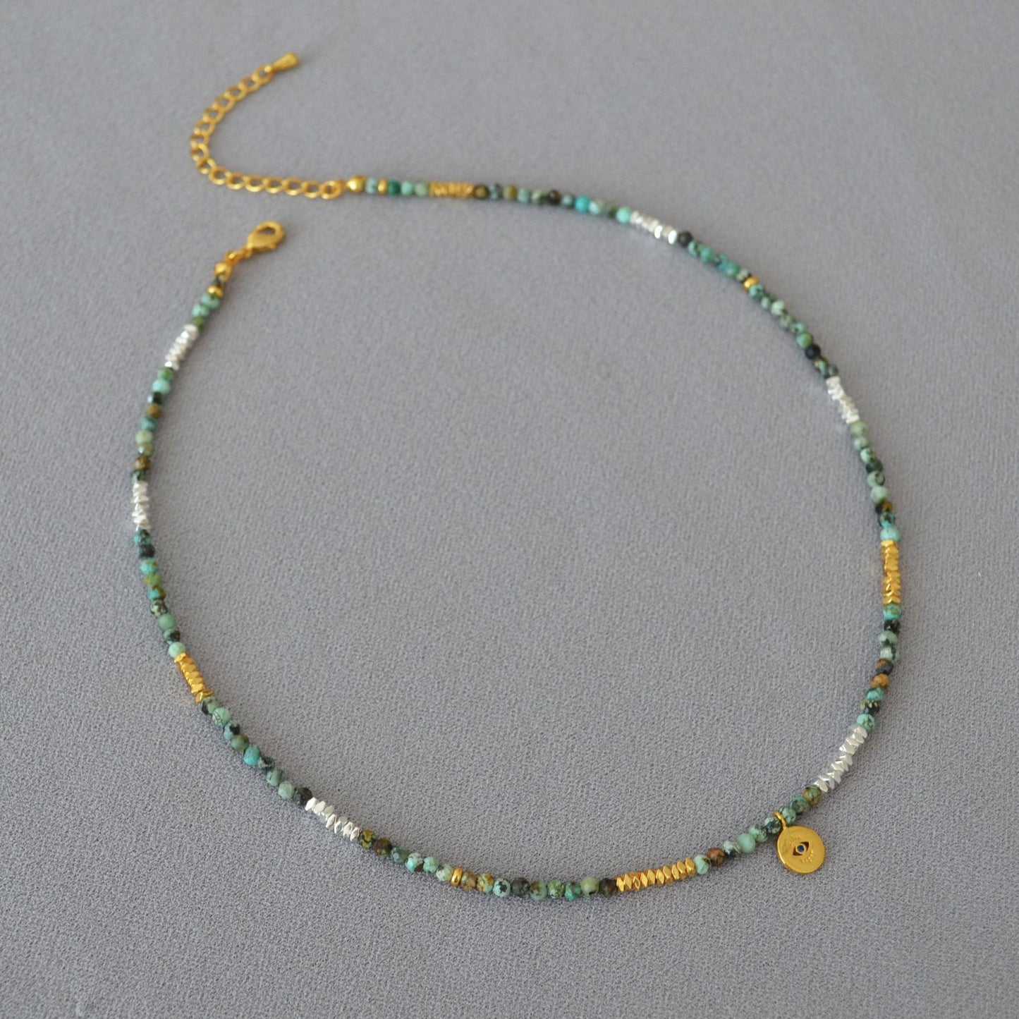 Artistic Vintage Turquoise Beaded Türkiye Eye Pendant