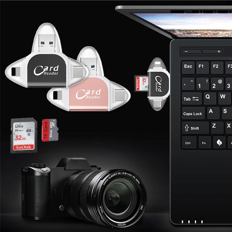 Multi-Port 4in1 Universal SD/ TF Card Reader