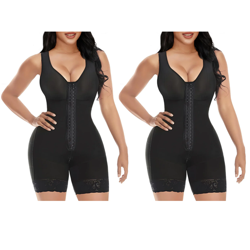 Shapewear for Women Tummy Control Post Surgery Full Body Shaper Butt Lifter with Zipper Crotch