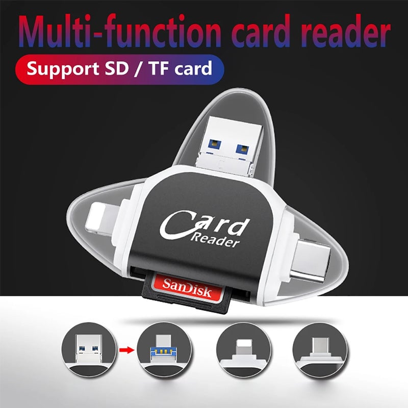 Multi-Port 4in1 Universal SD/ TF Card Reader