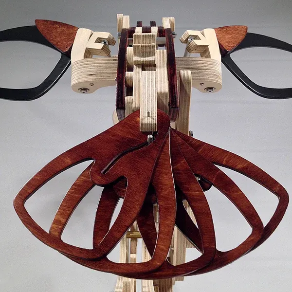 3D WOODEN MECHANICAL HUMMINGBIRD