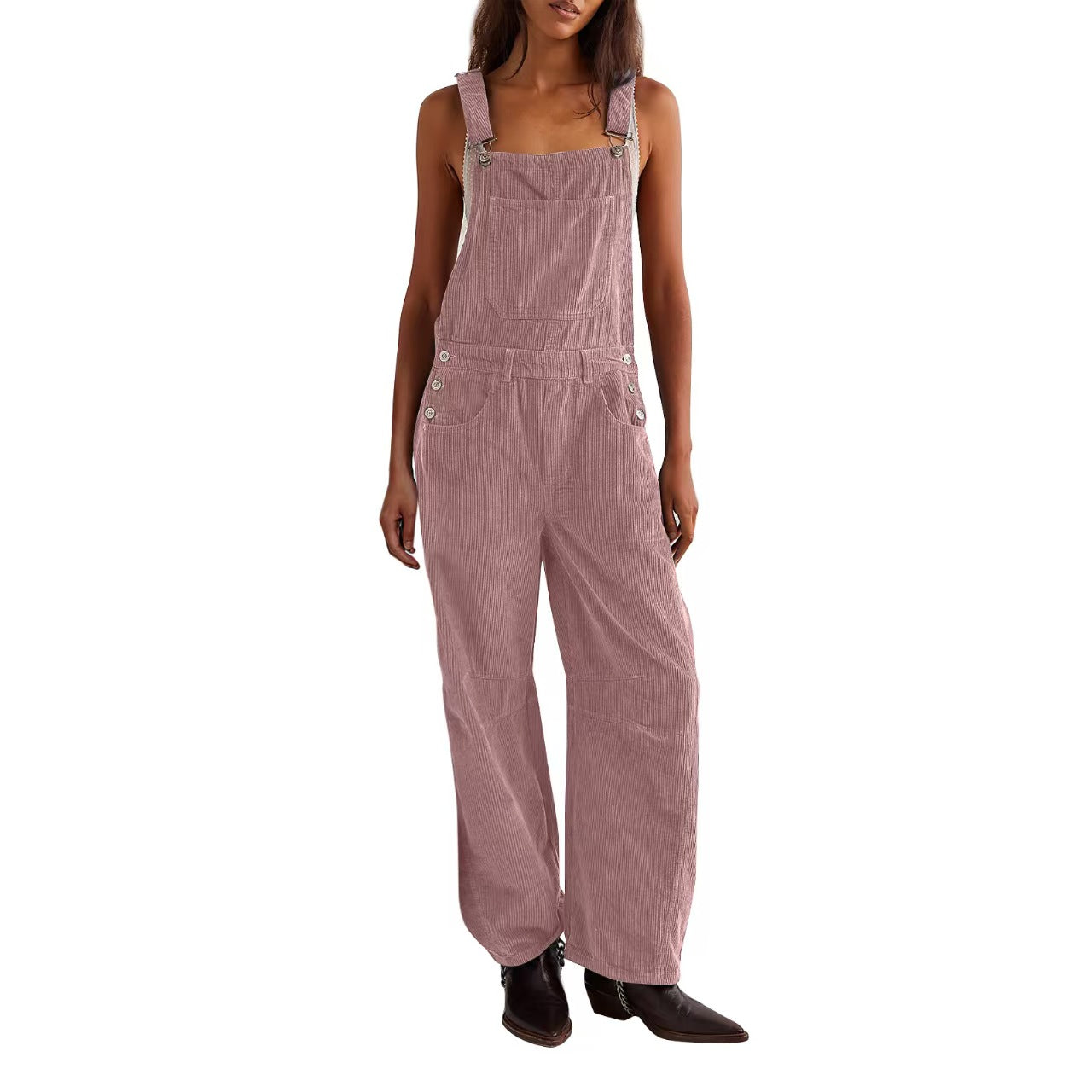 Corduroy Overalls for Women Women Adjustable Romper Jumpsuit with Pockets
