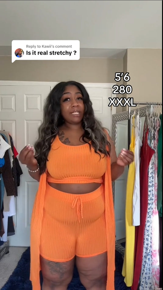 Women 3 Piece Outfits Tank Crop Top Long Cardigan