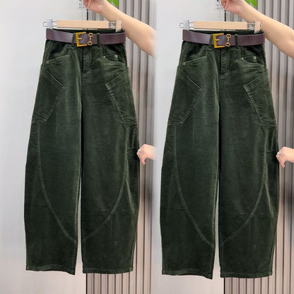Loose-fitting, retro-style brown trousers