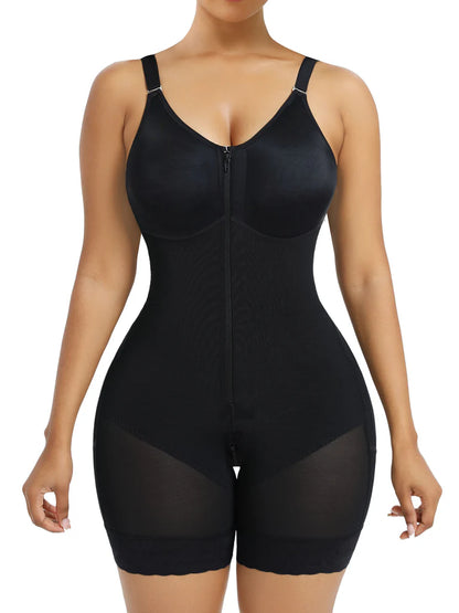 Women Tummy Control Butt Lifter Body Shaper with Zipper Crotch