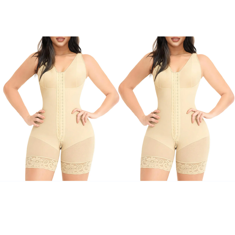 Shapewear for Women Tummy Control Post Surgery Full Body Shaper Butt Lifter with Zipper Crotch