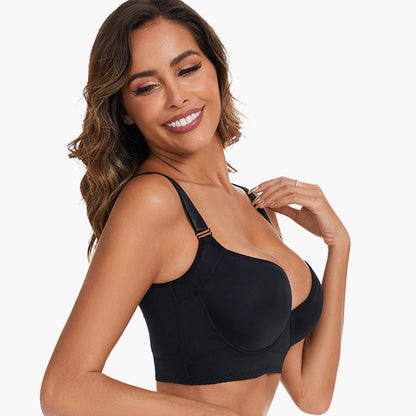 Push-Up Back Smoothing Bra Black+Beige (2 PACK Free shipping）