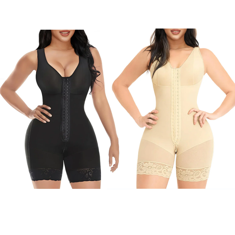 Shapewear for Women Tummy Control Post Surgery Full Body Shaper Butt Lifter with Zipper Crotch