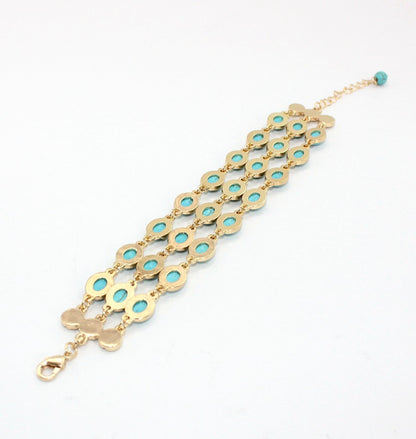 Turquoise Three Row Bracelet