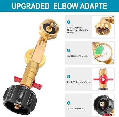 🔥 Top-Rated Propane Refill Elbow Adapter with Tank Gauge