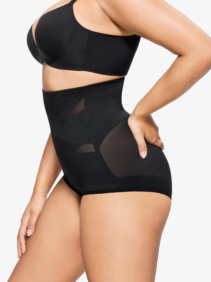 (Buy 2 Free Shipping)⚡Anti-Roll Steel Boned Women Hi-Waist Double Tummy Control Panty