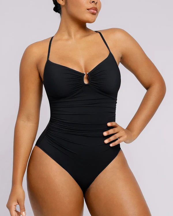 U-Ring Cut Out Shaping Swimsuit-Buy 2pcs Free Shipping