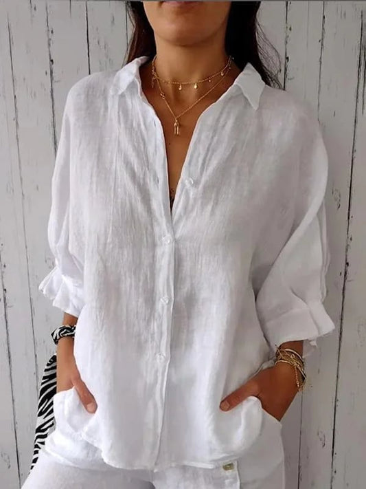 Women's Cotton Casual Shirt（BUY 2 FREE SHIPPING）
