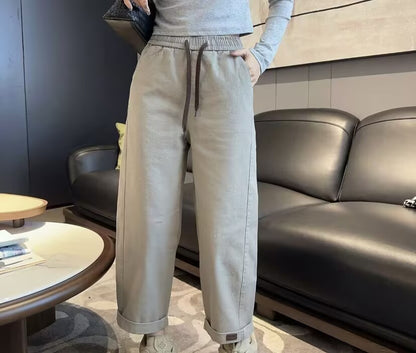 Stylish Casual Cropped Trousers